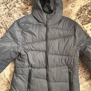 Spider Men’s Gray Puffer Jacket